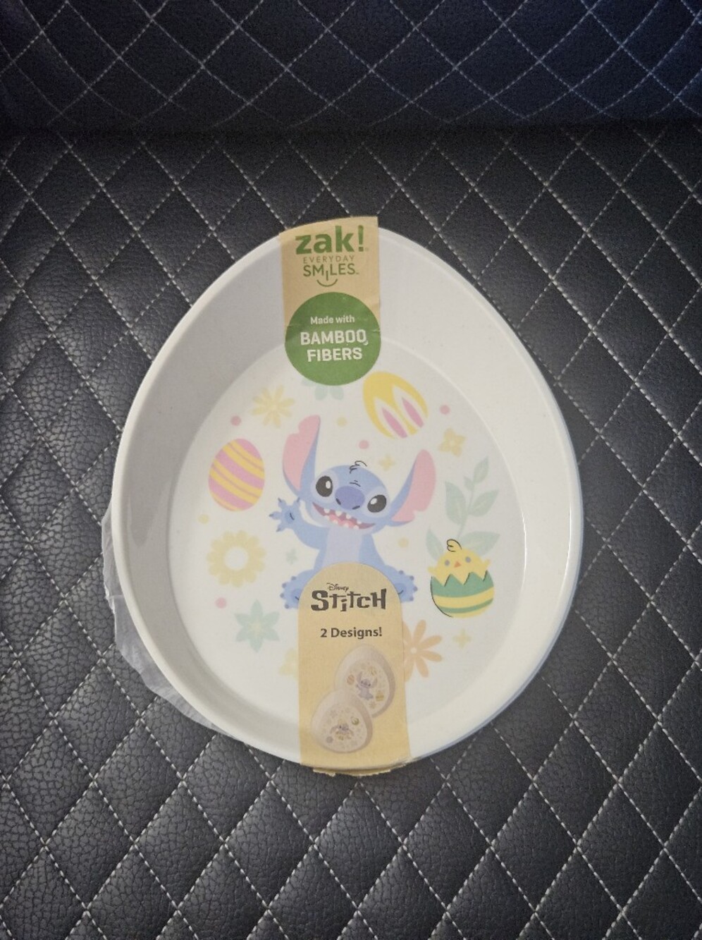 Zak Designs Disney Stitch Easter Bamboo Plates Set of 2 NWT